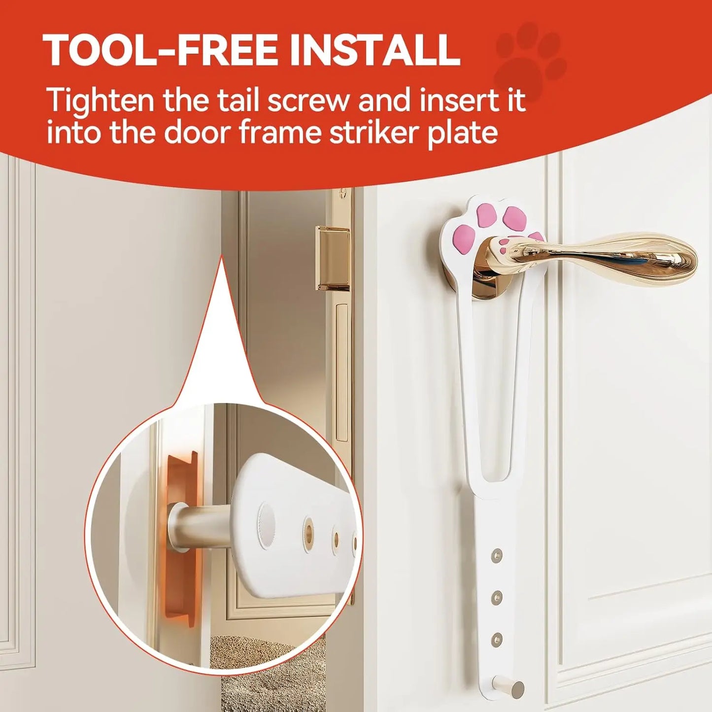 Adjustable Cat Door Latch – Flexible Pet Door Holder to Keep Dogs Out