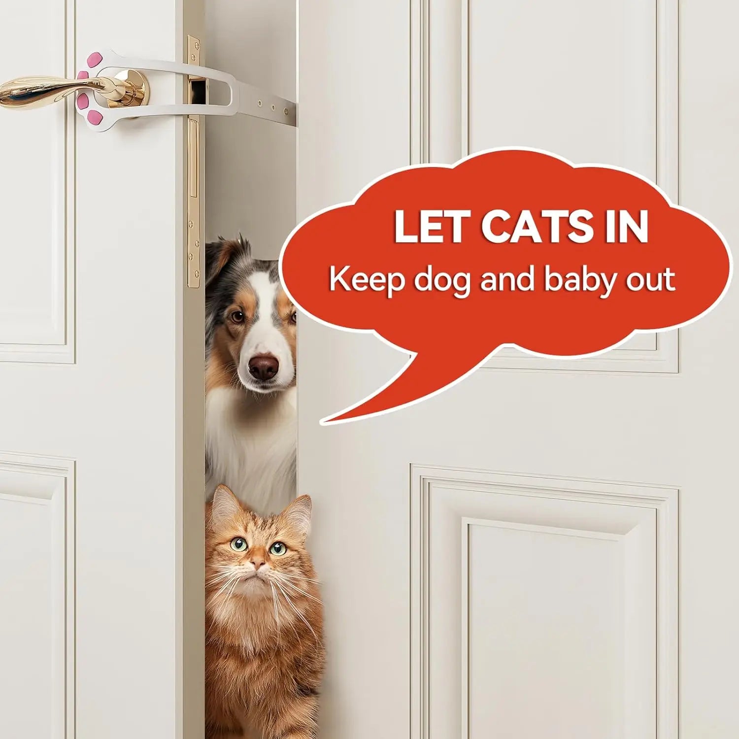 Adjustable Cat Door Latch – Flexible Pet Door Holder to Keep Dogs Out