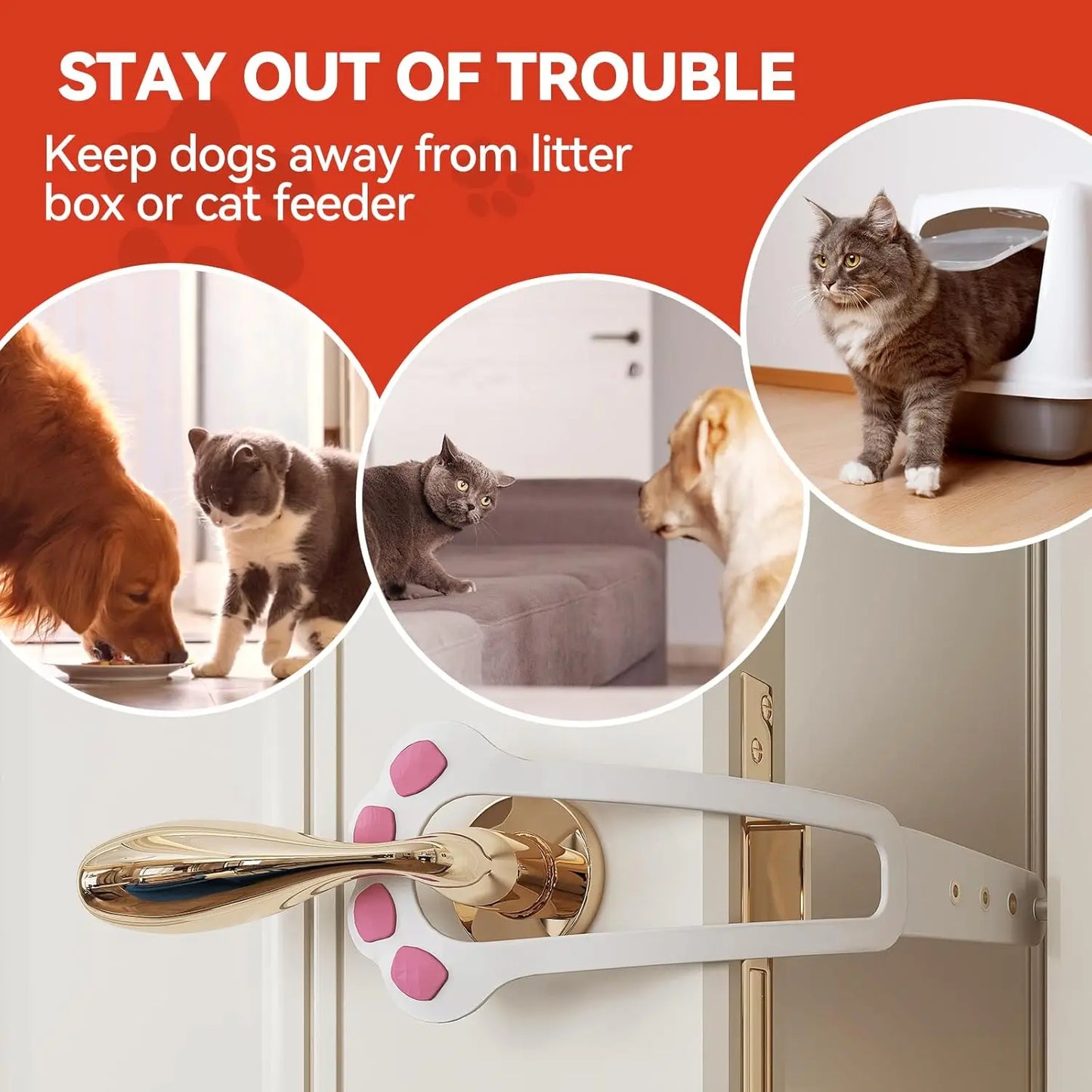 Adjustable Cat Door Latch – Flexible Pet Door Holder to Keep Dogs Out